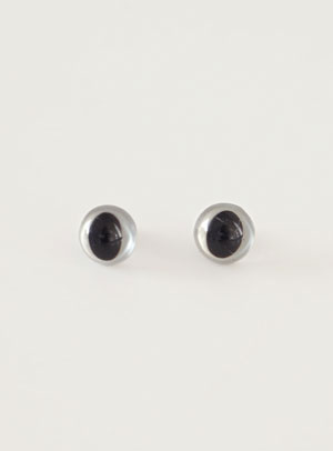 【人形副資材】グレーキャットアイねじ目（10mm、12mm）
