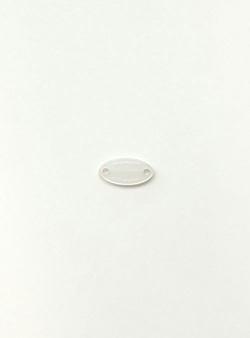 [タグ/ラベル/ワッペン]プラスチック楕円形の自炊ラベル