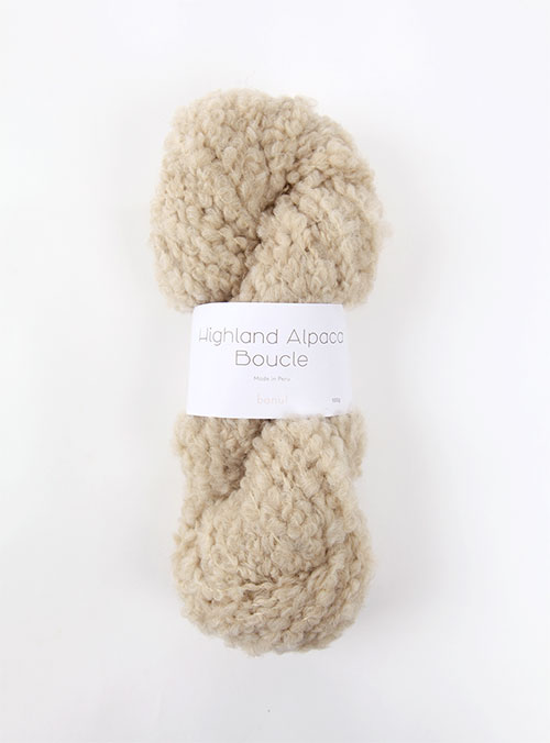 ハイランドアルパカブックル(Highland Alpaca Boucle)(1ボール/100g±10g) ハイランドウール70%、アルパカ30%