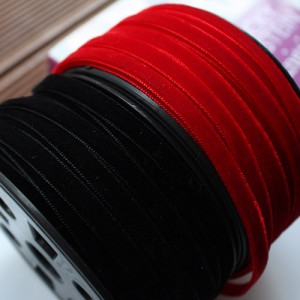 [リボン/テープ/レース]ベルベットテープ（1麻：90cm）（2色）