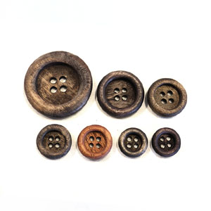 【木ボタン】ナチュラル木目ボタン（15mm/18mm/25mm/36mm）