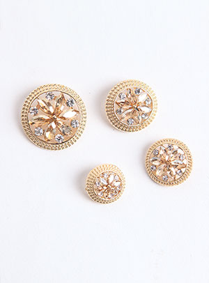 【金属ボタン】ビジュフラワーボタン（15mm/18mm/20mm/25mm）