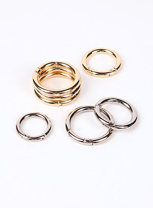 [金属副資材] 金属キーリング(オープン型Oリング)(20mm/29mm/35mm/40mm)