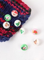 【キャラクターボタン】クリスマスボタン（15mm）