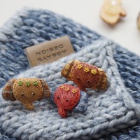 【キャラクターボタン】お花象ボタン（22×15mm）