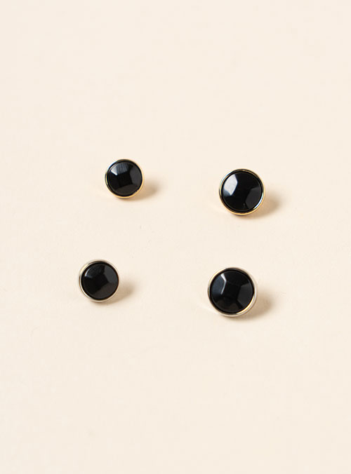 【金属ボタン】ブラックカッティングボタン（10mm/12mm）