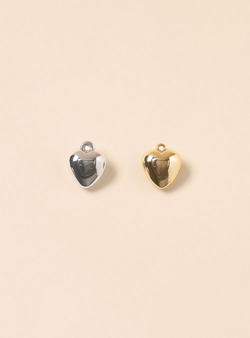 [リボン/テープ/レース]メタリックふっくらハート