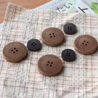 [木のボタン]ファンの木のボタン（11mm、13mm、15mm、18mm、21mm）