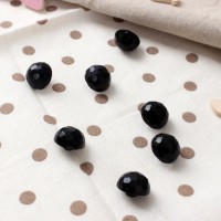 【基本ボタン】ブラックトンボ豆ボタン（15mm）