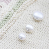 [真珠ボタン] 平たい真珠ボタン(11mm,13mm,15mm,18mm)