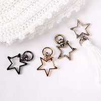 [金属部品材料]星型キーホルダー