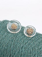 【角ボタン】ゴールドワッフルボタン（15mm/18mm/21mm/25mm）