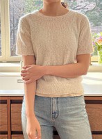 [DIY]サテンアルパカモヘア半そでニット