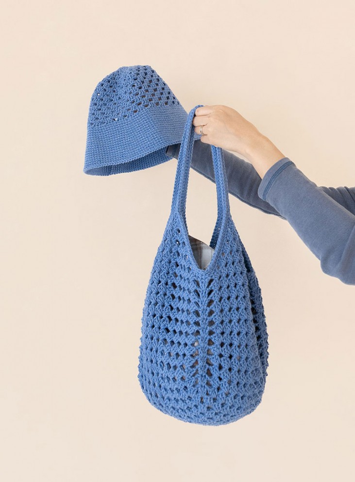 [DIY]コンドコットン18メッシュネットバッグ＆バケットハットセット（動画）