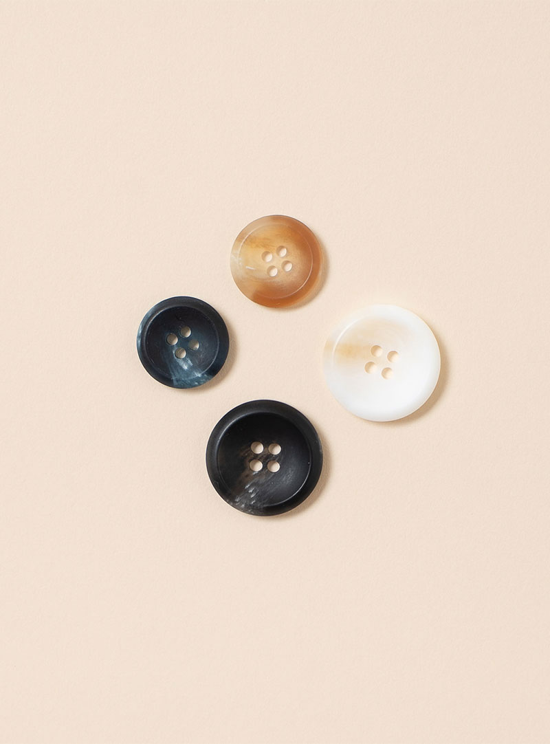 【角ボタン】ヘイズ無光ボタン（18mm、23mm）